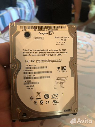 Жесткий диск 160Gb Seagate Momentus 5400.3