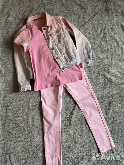 Джинсовка, спортивеый костюм девочку рост 134