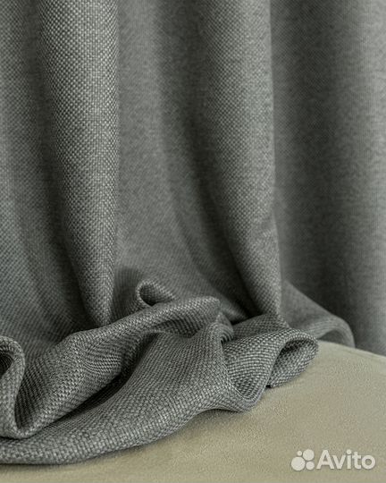 Шторы рогожка Орфей Серебро