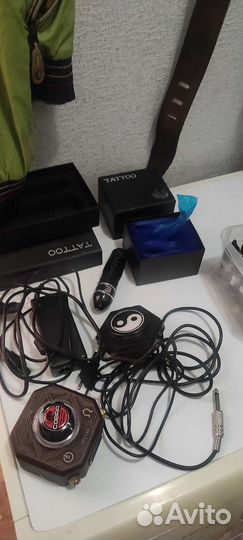 Роторная машинка для татуировок с расходниками