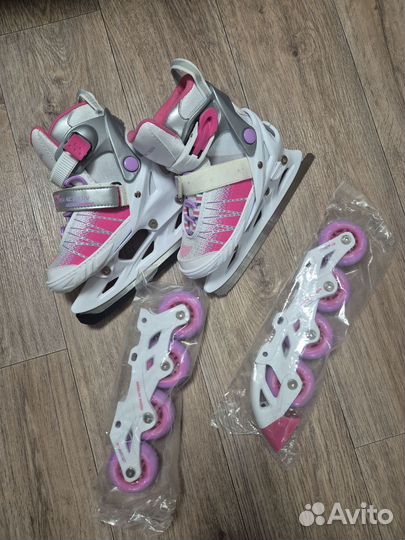 Коньки роликовые 2в1