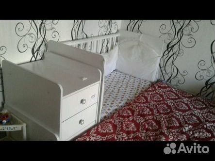 Детская кроватка трансформер с маятником