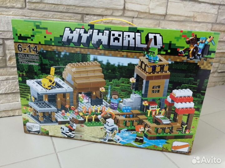 Конструктор minecraft Деревня, аналог lego