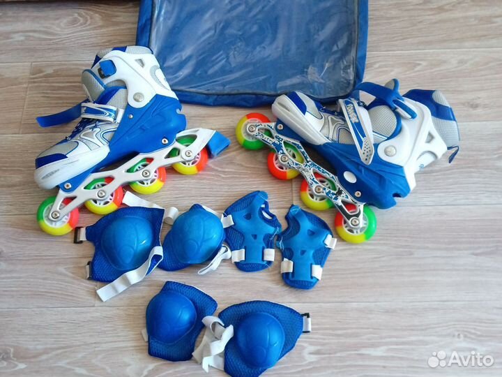 Детские ролики и защита раздвижные