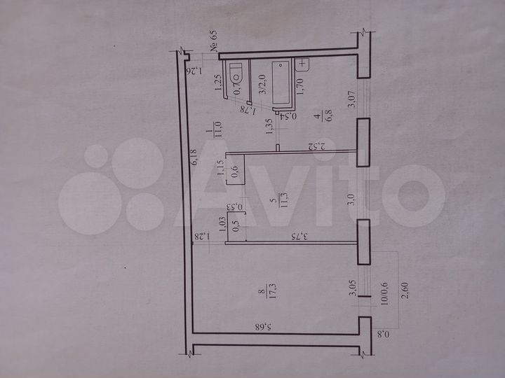 2-к. квартира, 50,8 м², 2/5 эт.