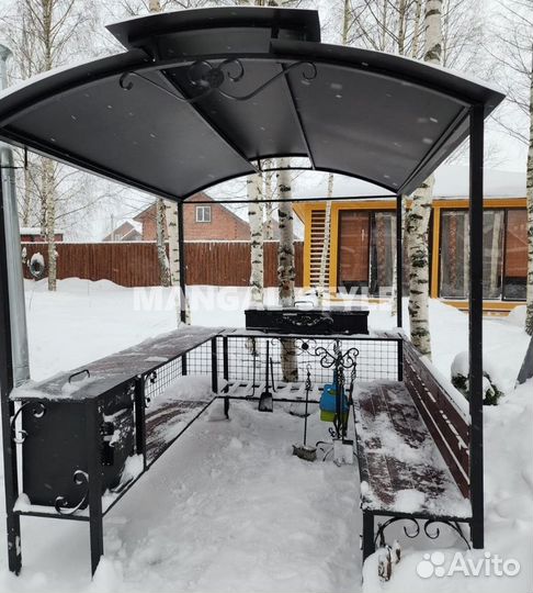 Мангал с крышей