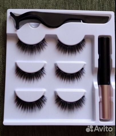 Магнитные накладные ресницы с подводкой