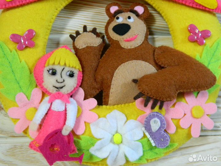 Именное панно с именем Маша из фетра