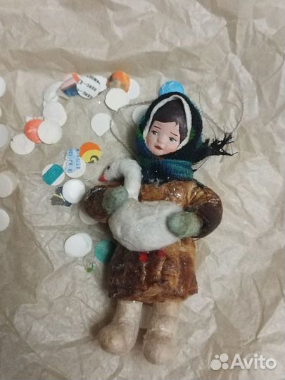 Ватные елочные игрушки новые