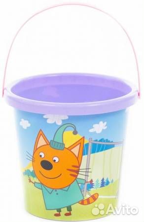 Ведро с наклейкой Три Кота 76755