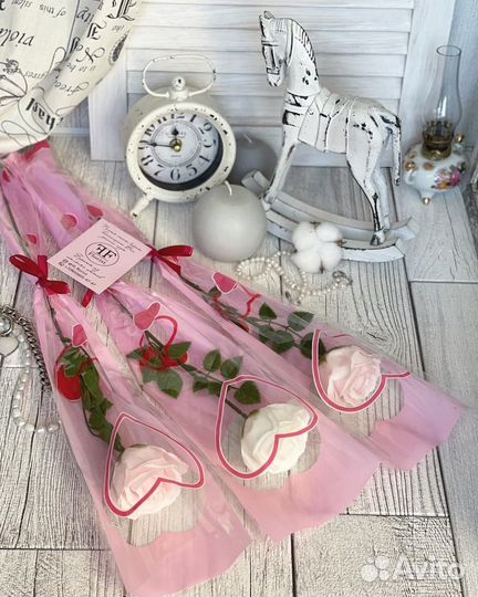 Розы из мыла