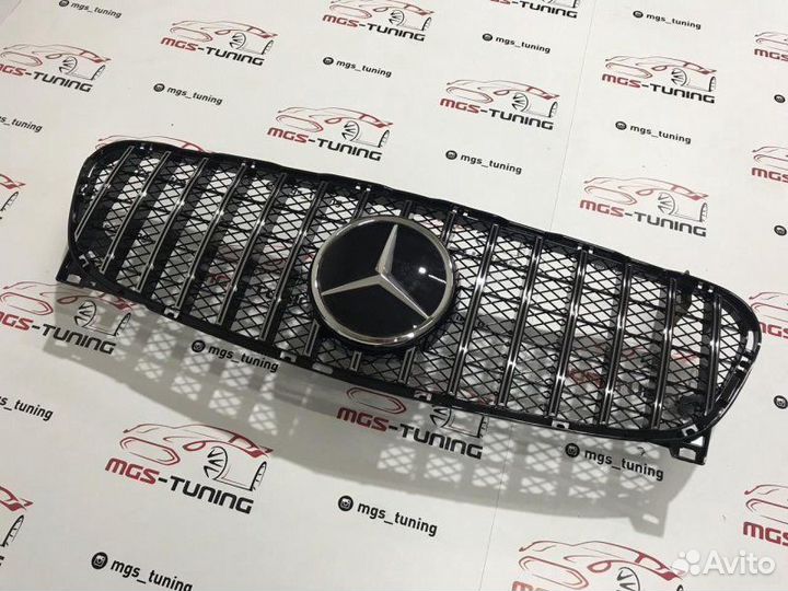 Решетка на Mercedes GLA GT Black 13-16г Дистроник