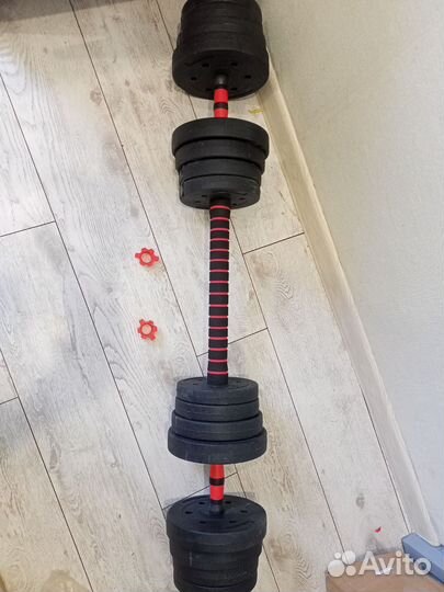 Гантели+штанга 30кг разборные