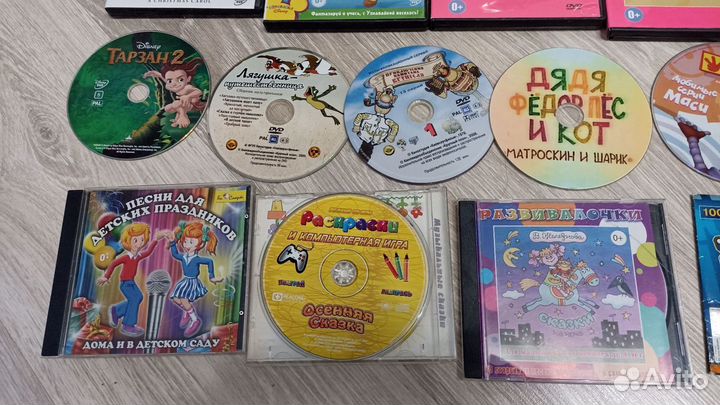 DVD диски мультфильмы пакетом, набором 40 шт