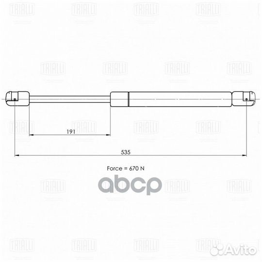 Упор газовый (амортизатор) крышки багажника GS