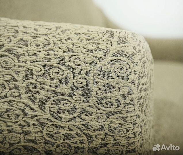 Чехол на диван трехместный без оборки, Бежевый