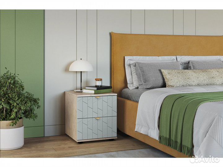 Тумба прикроватная Монблан-1 Angle Mentol