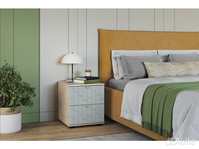 Тумба прикроватная Монблан-1 Angle Mentol