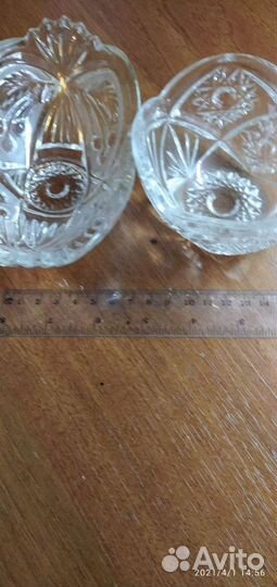 Хрустальная конфетница цена за обе