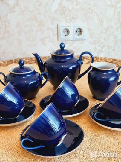 Чайный сервиз кобальт лфз СССР