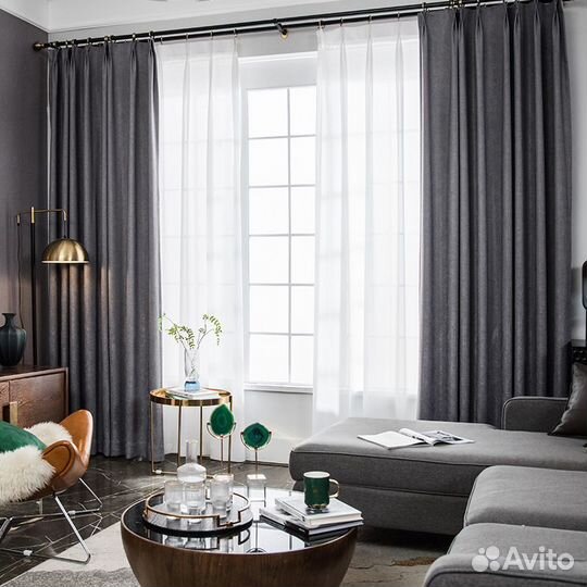 Готовые шторы Рогожка