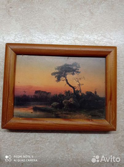 Панно из дерева с натуральными камнями