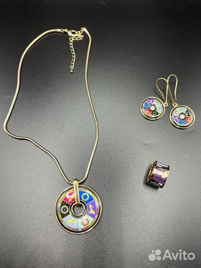 Серьги кольцо кулон frey wille