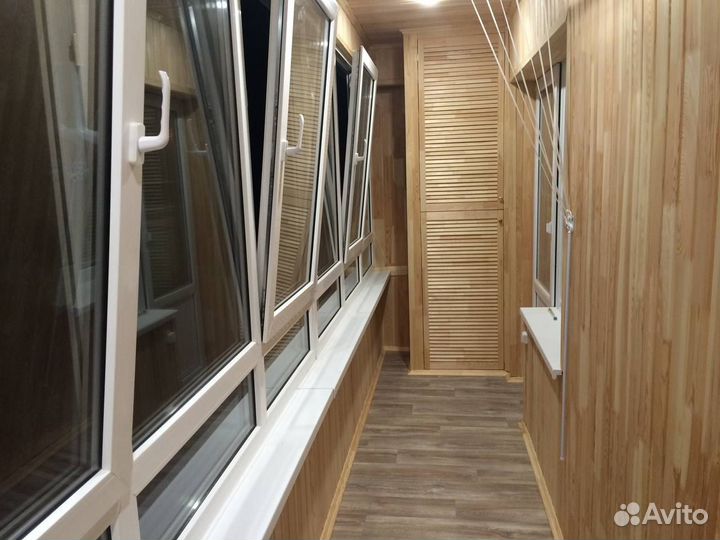 Обшивка балкона Вагонкой. Остекление балконов