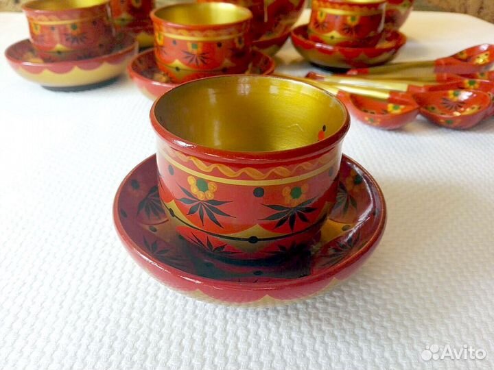 Хохлома золотая для мёда и варенья