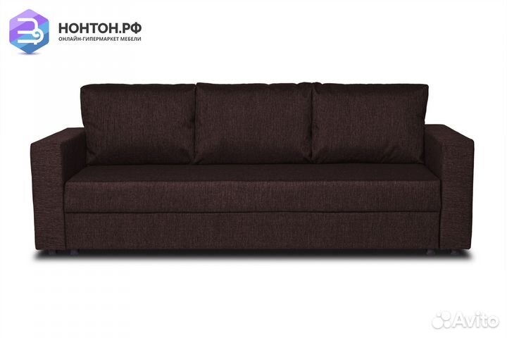 Диван еврокнижка Торонто коричневый