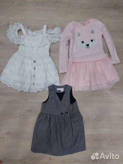 Пакет вещей для девочки 104 110 zara, pt, benneton