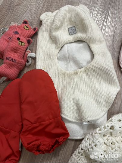 Шапка варежки для девочки