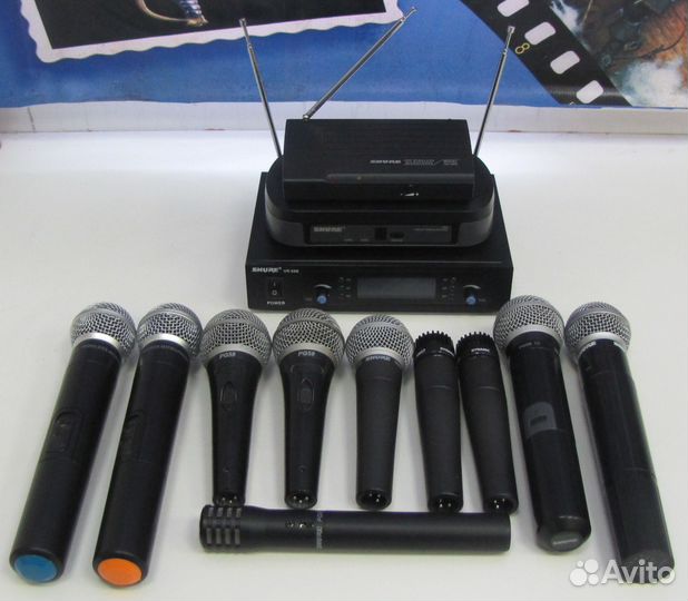 Микрофоны Shure Вокальные Pro 9шт Радио и XLR