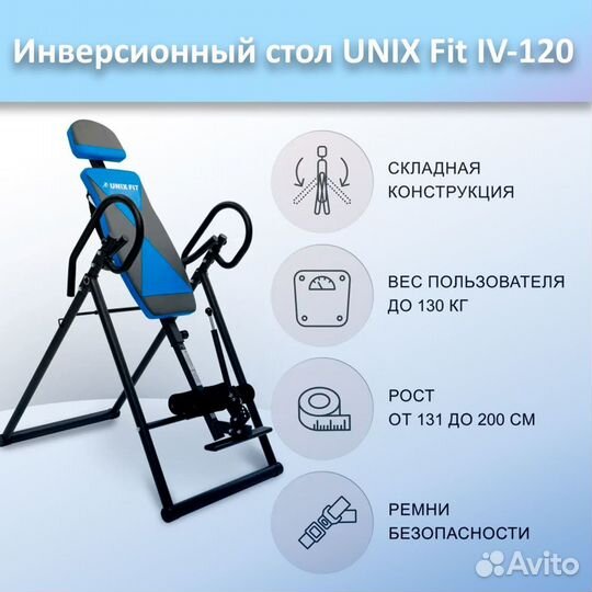 Инверсионный стол unix Fit IV-120 арт.120и.188