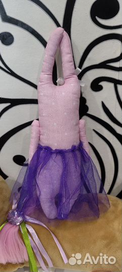 Игрушка Заяц в юбке ручная работа