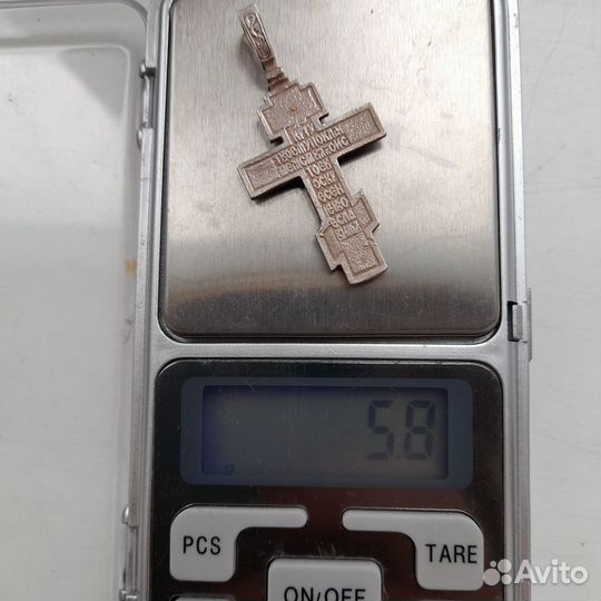 Винтажный крестик серебро