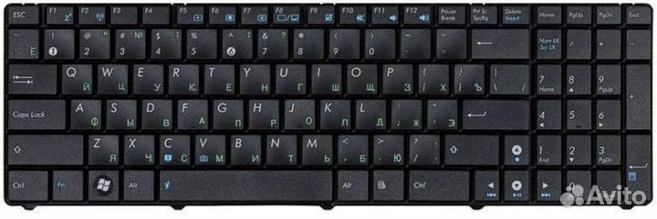 Клавиатура Asus K61IC чёрная, матовая, OEM