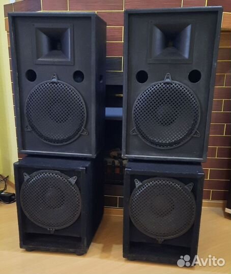 Колонки Сабвуферы Pro 2100W 4ш EF12