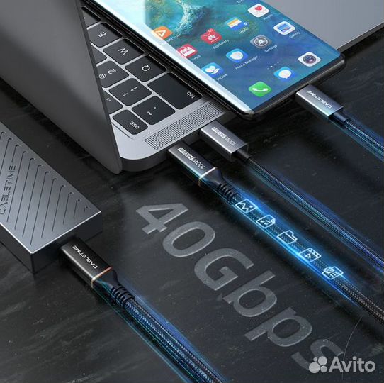 Кабель USB-C cabletime Thunderbolt 3 100 Вт 40 Гб