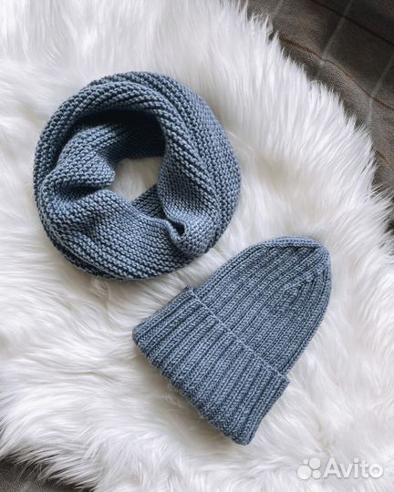 Шапка и снуд ручной работы