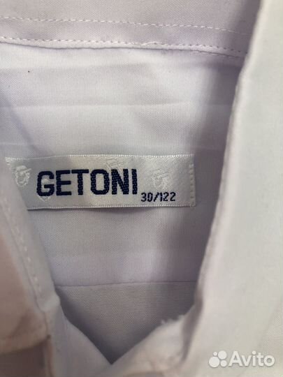 Рубашка белая на маличика 116-122