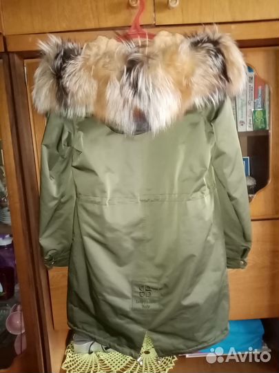 Парка женская с натуральным мехом