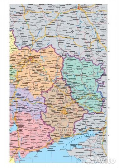 Карта Украины, днр, лнр