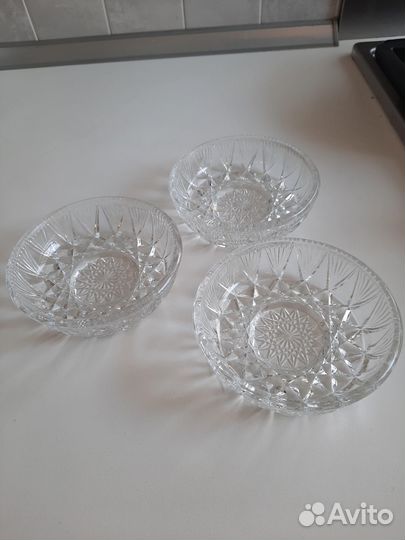 Конфетницы Хрусталь СССР 3 шт