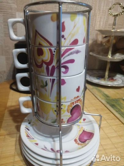 Чашка с блюдцем ссср, чайные пары, менажница