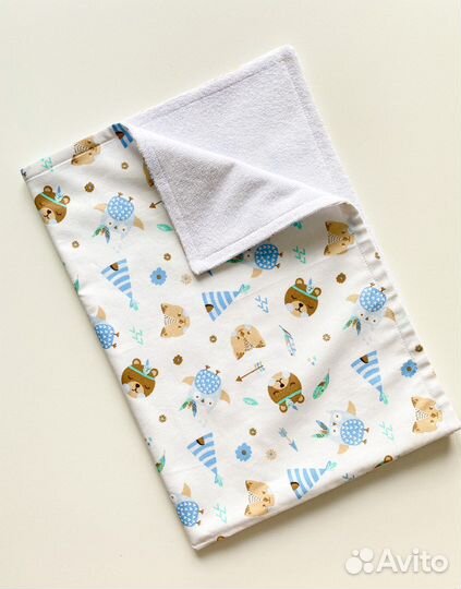 Непромокаемая пеленка 50*70см (хлопок/махра)