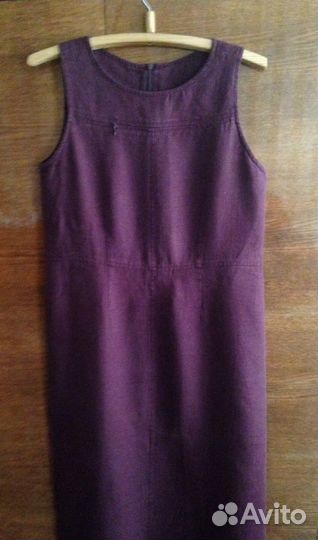 Льняное платье