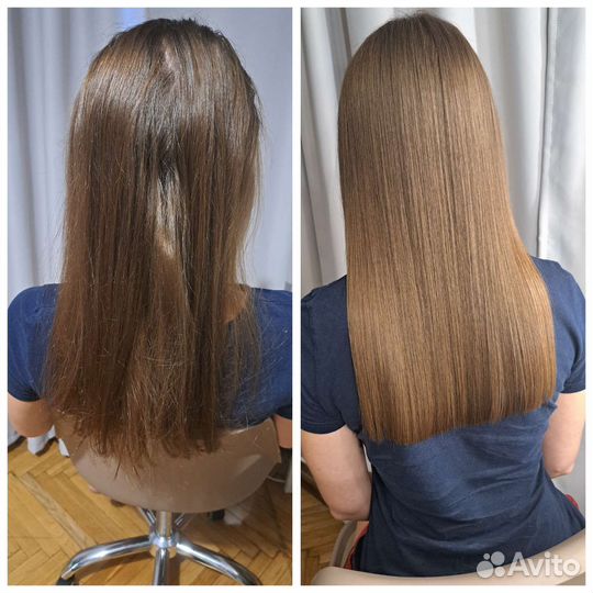 Кератиновое выпрямление волос