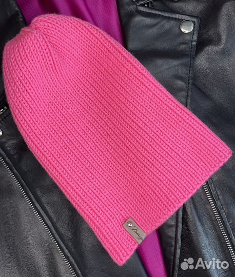 Шапка тыковка женская розовый неон