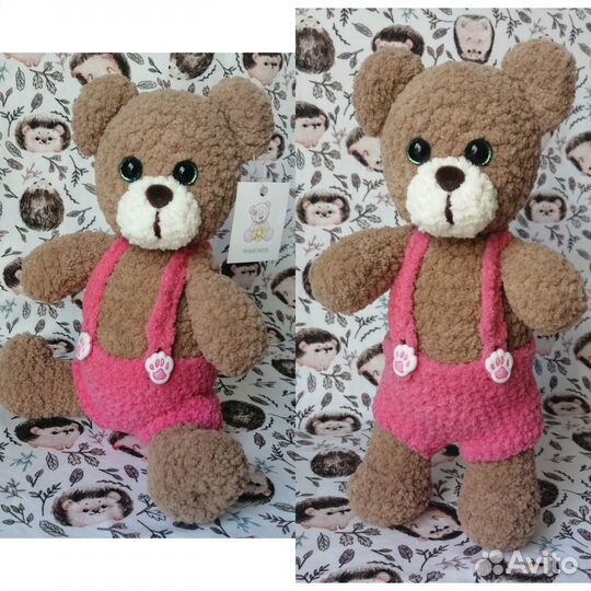 Плюшевый мишка вязанный